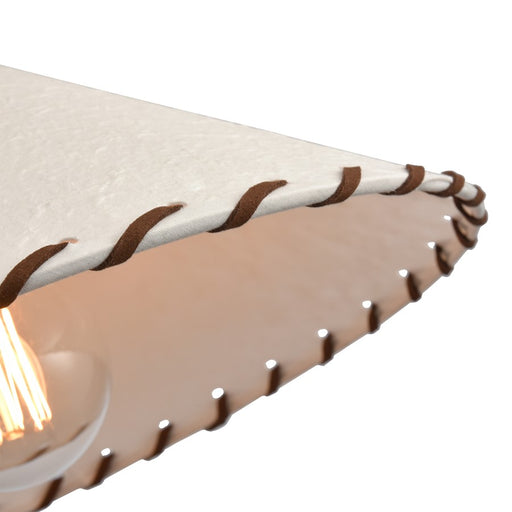 Atlas Lighting Marion 14''W 1Lt Semi Flush Mount, Bronze/Natural