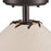 Atlas Lighting Marion 14''W 1Lt Semi Flush Mount, Bronze/Natural