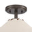 Atlas Lighting Marion 14''W 1Lt Semi Flush Mount, Bronze/Natural