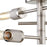 Atlas Lighting Module 15'' Wide 3Lt Semi Flush Mount, Satin Nickel