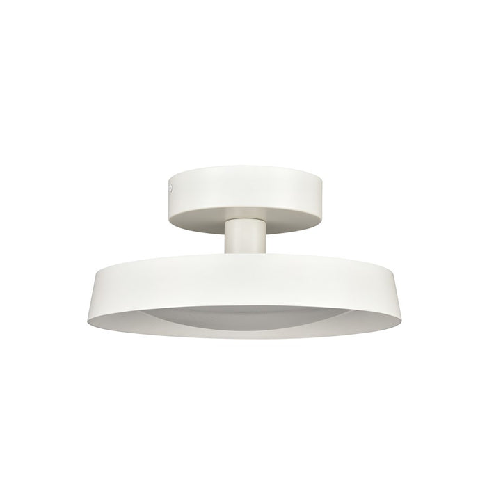 Atlas Lighting Nancy 11.75'' Wide LED Semi Flush Mount, White/White