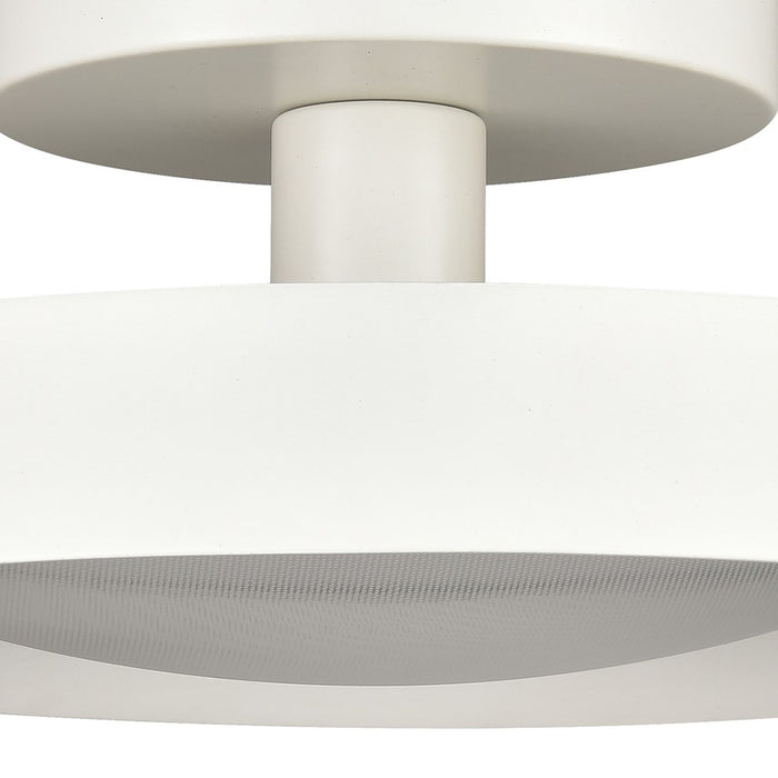 Atlas Lighting Nancy 11.75'' Wide LED Semi Flush Mount, White/White