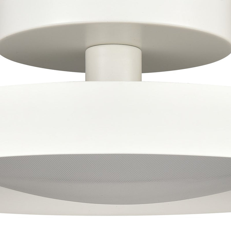 Atlas Lighting Nancy 13.75'' Wide LED Semi Flush Mount, White/White