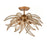 Atlas Lighting Naples 21'' Wide 5Lt Semi Flush Mount, Gold/Clear