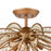 Atlas Lighting Naples 21'' Wide 5Lt Semi Flush Mount, Gold/Clear