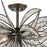 Atlas Lighting Naples 35'' Wide 8Lt Semi Flush Mount, Graphite/Gray