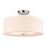 Atlas Lighting Oak Valley 16''W 2Lt Semi Flush Mount, Chrome/White