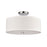 Atlas Lighting Oak Valley 16''W 2Lt Semi Flush Mount, Chrome/White