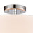 Atlas Lighting Oak Valley 16''W 2Lt Semi Flush Mount, Chrome/White