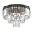 Atlas Lighting Palacial 19''W 3Lt Semi Flush Mount, Bronze/Clear