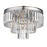 Atlas Lighting Palacial 19''W 3Lt Semi Flush Mount, Chrome/Clear