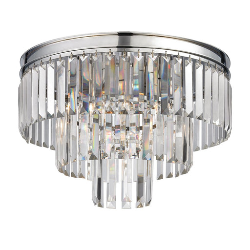 Atlas Lighting Palacial 19''W 3Lt Semi Flush Mount, Chrome/Clear