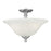 Atlas Lighting Riva 16'' Wide 3Lt Semi Flush Mount, Nickel/White