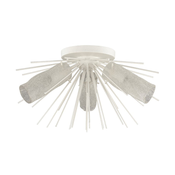 Atlas Lighting Sea Urchin 20''W 3Lt Semi Flush, White Coral/White