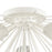 Atlas Lighting Sea Urchin 32''W 5Lt Semi Flush, White Coral/White