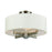 Atlas Lighting Seven Springs 18''W 3Lt Semi Flush, Nickel/White