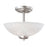 Atlas Lighting Tia 11.75'' Wide 2Lt Semi Flush Mount, Nickel/White