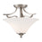 Atlas Lighting Treme 13'' Wide 2Lt Semi Flush Mount, Nickel/White