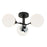 Atlas Lighting Triple Play 24.5''W 3Lt Semi Flush, Nickel/White