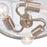 Atlas Lighting Wentworth 17''W 3Lt Semi Flush Mount, Nickel/Clear
