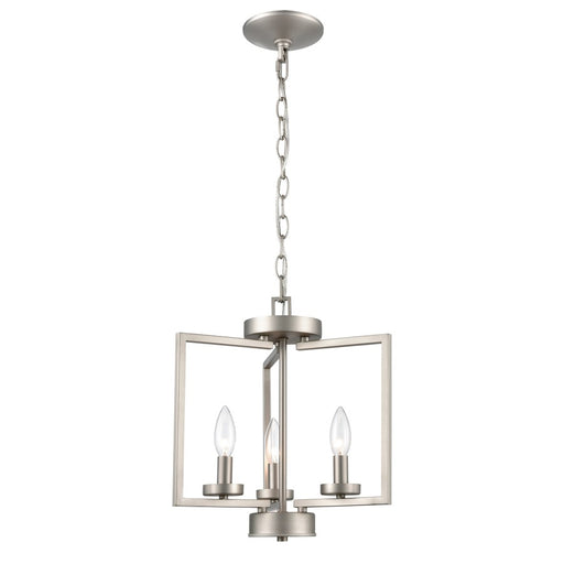 Atlas Lighting West End 14.5'' Wide 3Lt Semi Flush Mount, Nickel