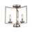 Atlas Lighting West End 14.5'' Wide 3Lt Semi Flush Mount, Nickel