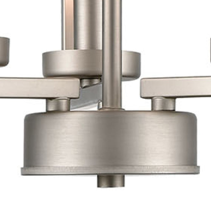 Atlas Lighting West End 14.5'' Wide 3Lt Semi Flush Mount, Nickel