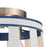 Atlas Lighting White Burlap 14''W 2Lt Semi Flush, Ocean Blue/White