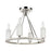 Atlas Lighting White Stone 18'' Wide 4Lt Semi Flush Mount, Nickel