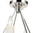 Atlas Lighting White Stone 18'' Wide 4Lt Semi Flush Mount, Nickel