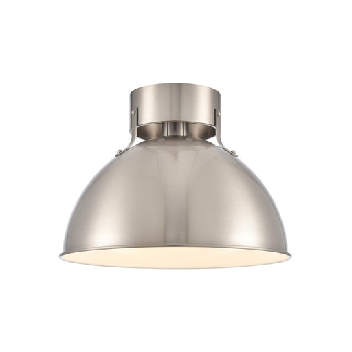 Atlas Lighting Zayne 12''W 1Lt Semi Flush, Brushed Nickel/Silver