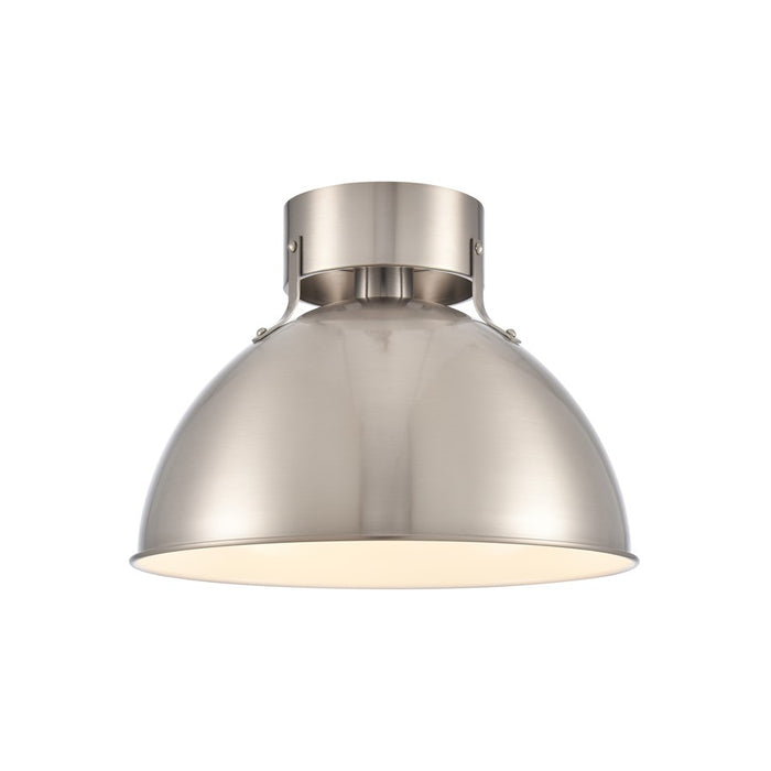 Atlas Lighting Zayne 12''W 1Lt Semi Flush, Brushed Nickel/Silver