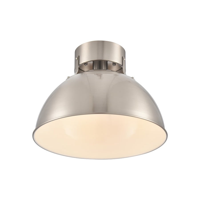 Atlas Lighting Zayne 12''W 1Lt Semi Flush, Brushed Nickel/Silver
