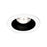 Atlas Lighting 5'' Wide 1Lt Recessed Trim, Black/White