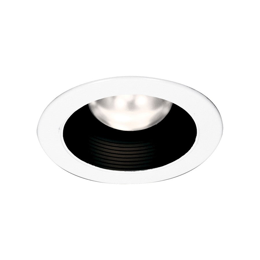 Atlas Lighting 5'' Wide 1Lt Recessed Trim, Black/White