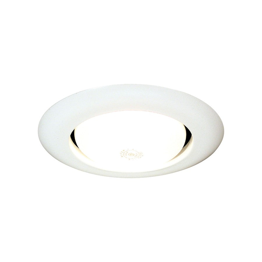 Atlas Lighting 8'' Wide 1Lt Open Recessed Trim, Matte White
