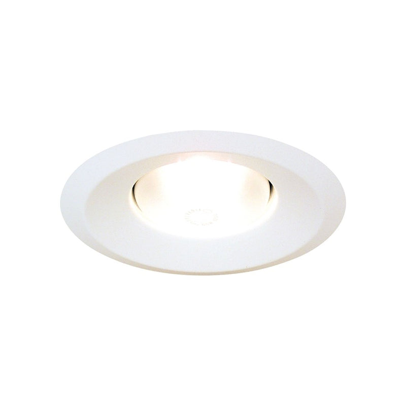 Atlas Lighting CL11959-WH 8in 1-Light Enclosed Splay Recessed Trim | Modern Matte White Metal | Kitchen & Bathroom | 8 x 8 x 8 in | Model CL11959-WH