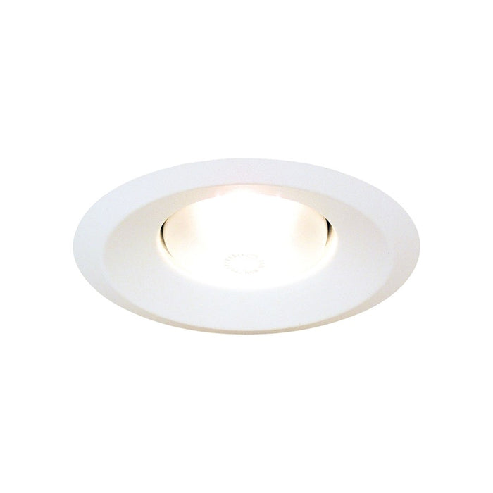 Atlas Lighting 8''W 1Lt Enclosed Splay Recessed Trim, Matte White