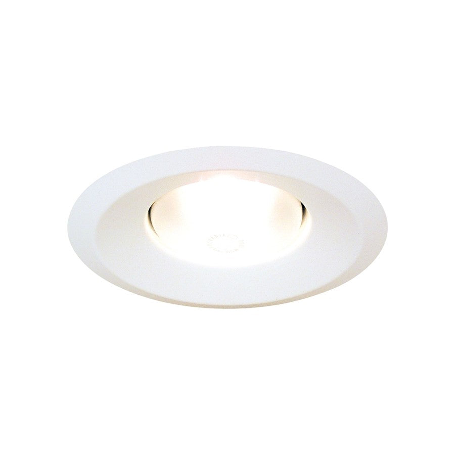 Atlas Lighting 8''W 1Lt Enclosed Splay Recessed Trim, Matte White