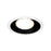 Atlas Lighting 7'' Wide 1Lt Recessed Trim, White/Black Baffle