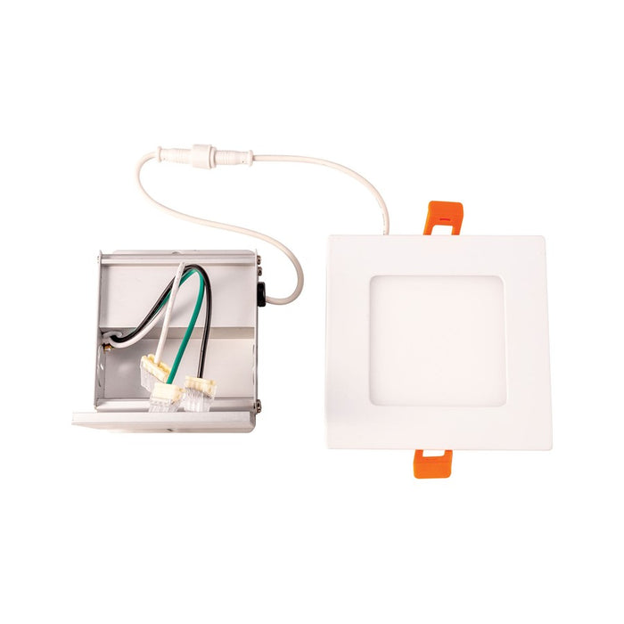 Atlas Lighting Mercury 4.75'' Wide LED Square Recessed Light, White