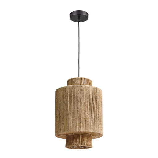 Atlas Lighting Corsair 12'' Wide 1Lt Mini Pendant, Natural/Natural
