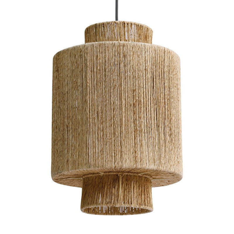 Atlas Lighting Corsair 12in 1-Light Mini Pendant | Natural Jute Rope and Metal | Kitchen Island & Coastal Dining | 12 x 12 x 18 in | Model CL11991-NA