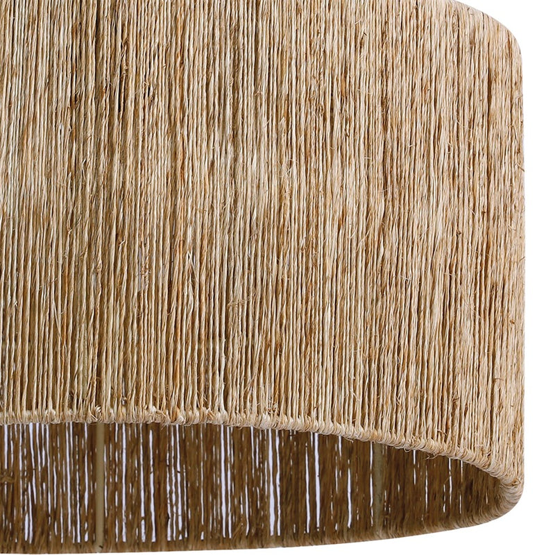 Atlas Lighting Corsair 16in 1-Light Pendant | Natural Jute Rope and Metal | Kitchen Island & Coastal Dining | 16 x 16 x 17 in | Model CL11992-NA