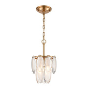 Atlas Lighting Curiosity 9in 1-Light Pendant | Modern Aged Brass and White Glass | Dining Room & Kitchen Island | 9 x 9 x 15 in | Model CL11995-BS