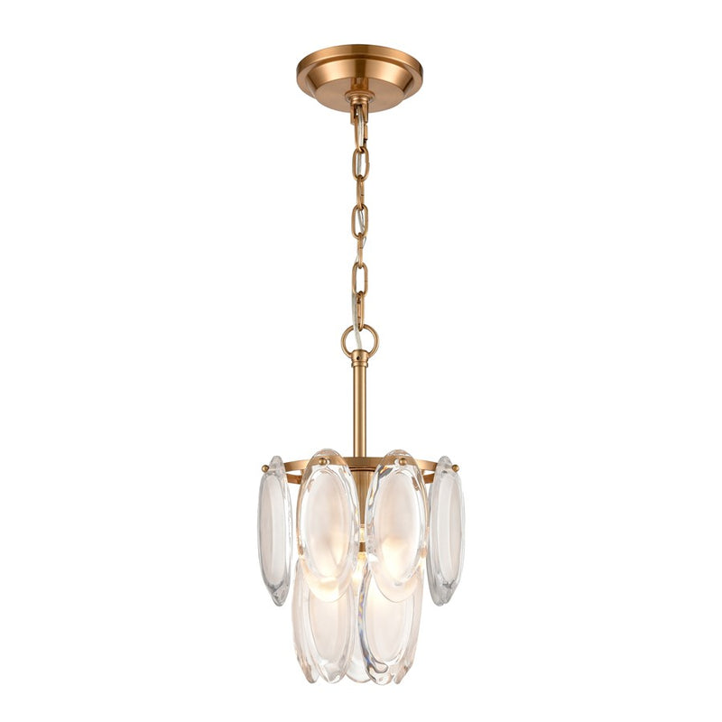 Atlas Lighting Curiosity 9in 1-Light Pendant | Modern Aged Brass and White Glass | Dining Room & Kitchen Island | 9 x 9 x 15 in | Model CL11995-BS