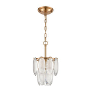 Atlas Lighting Curiosity 9in 1-Light Pendant | Modern Aged Brass and White Glass | Dining Room & Kitchen Island | 9 x 9 x 15 in | Model CL11995-BS