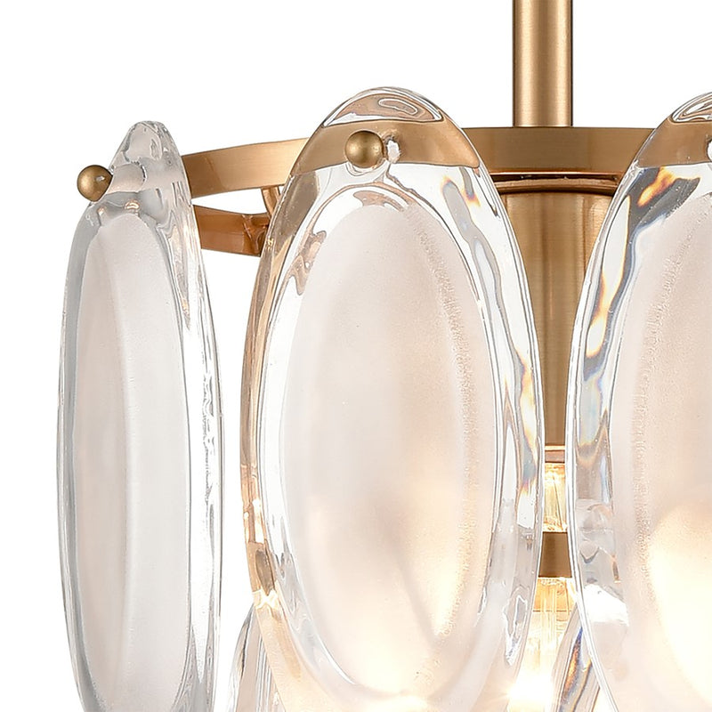Atlas Lighting Curiosity 9in 1-Light Pendant | Modern Aged Brass and White Glass | Dining Room & Kitchen Island | 9 x 9 x 15 in | Model CL11995-BS