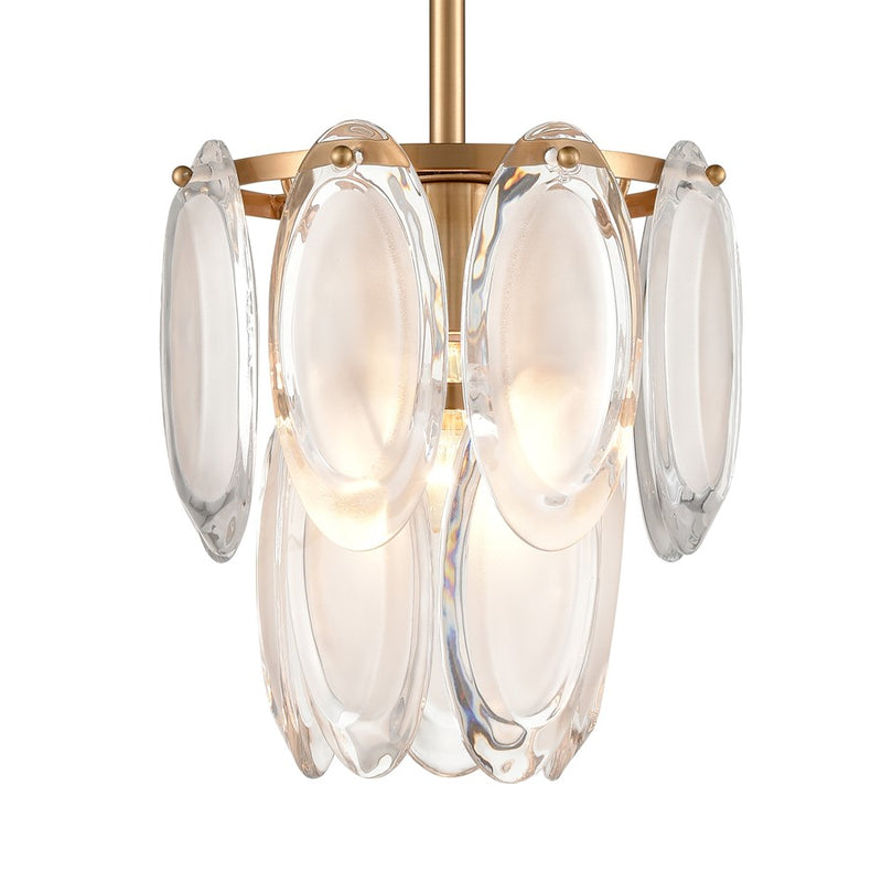 Atlas Lighting Curiosity 9in 1-Light Pendant | Modern Aged Brass and White Glass | Dining Room & Kitchen Island | 9 x 9 x 15 in | Model CL11995-BS