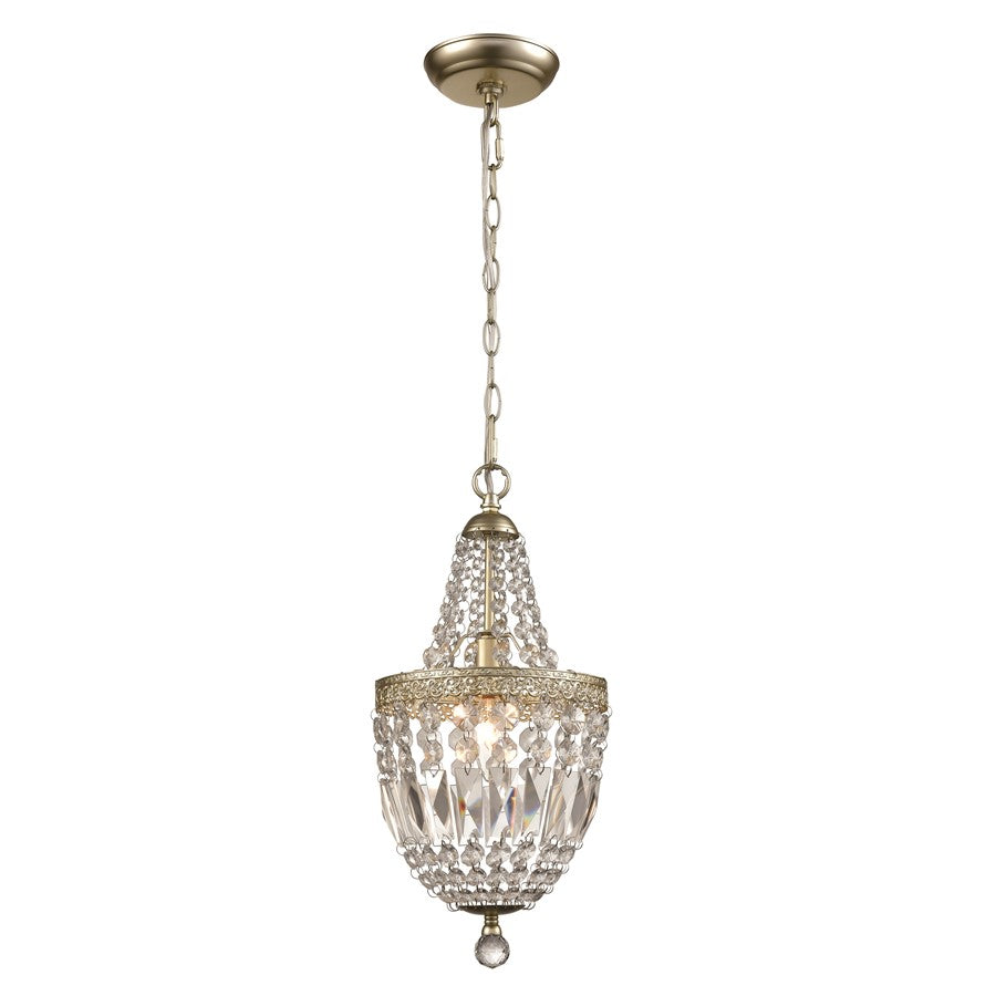 Atlas Lighting Morley 8'' Wide 1Lt Mini Pendant, Clear/Clear